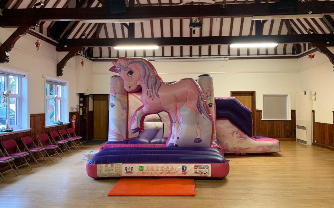 3D Unicorn Combi Slide Bouncy Castle