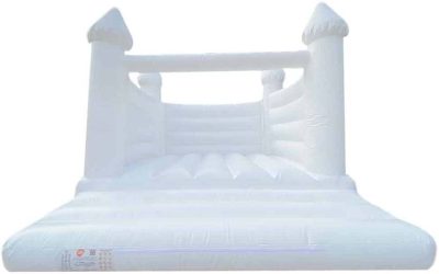 Adults & Children’s 4 Post White Wedding Bouncy Castle